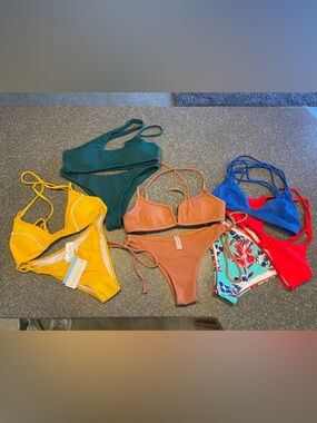 Cupshe & Zaful Colorful Mix Bikini Set - Yellow, Teal, Rust, Blue, Red lot